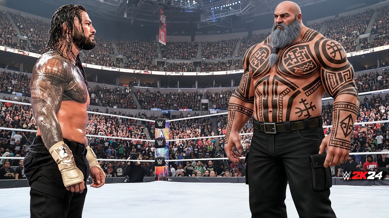 🔥Полный матч — Роман Рейнс против Тату Монка — WWE 2K24 | WWE 5 ноября 2025 г.