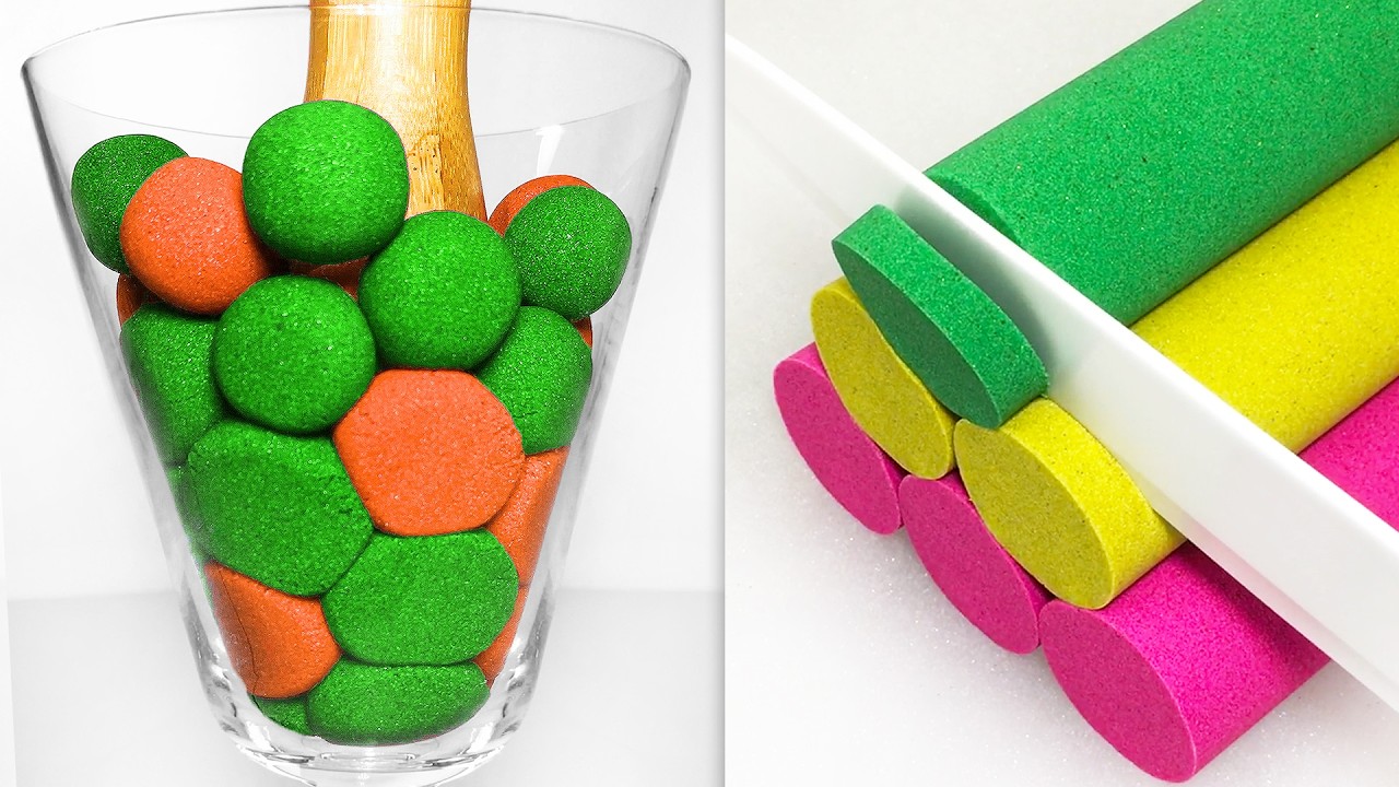 Very Satisfying and Relaxing Compilation 349 Kinetic Sand ASMR