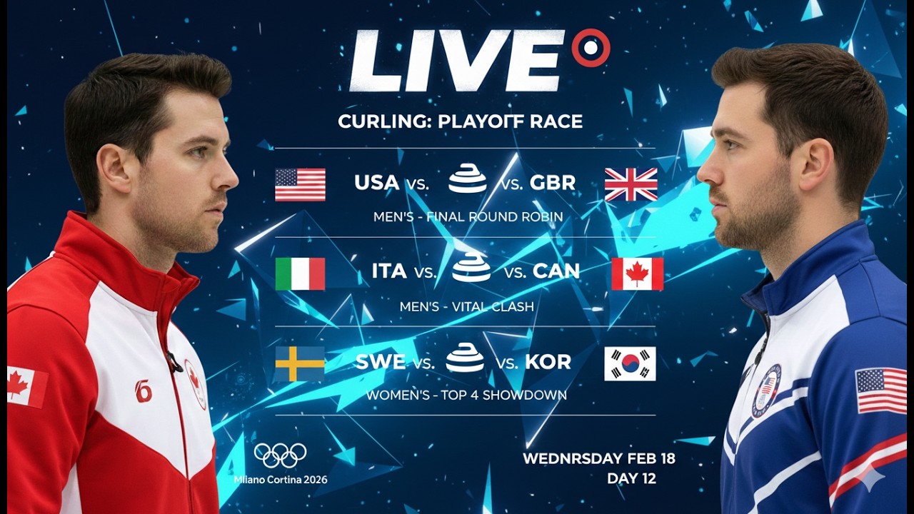 Live: 2026 Winter Olympics Curling | Men's and Women's Round Robin | Day 12