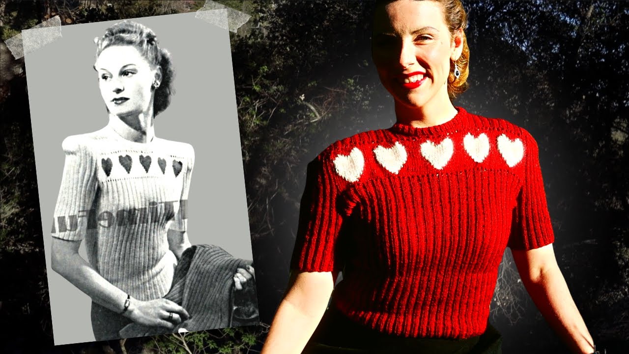 I Knit a Vintage Valentine Sweater (and I ❤️  it)
