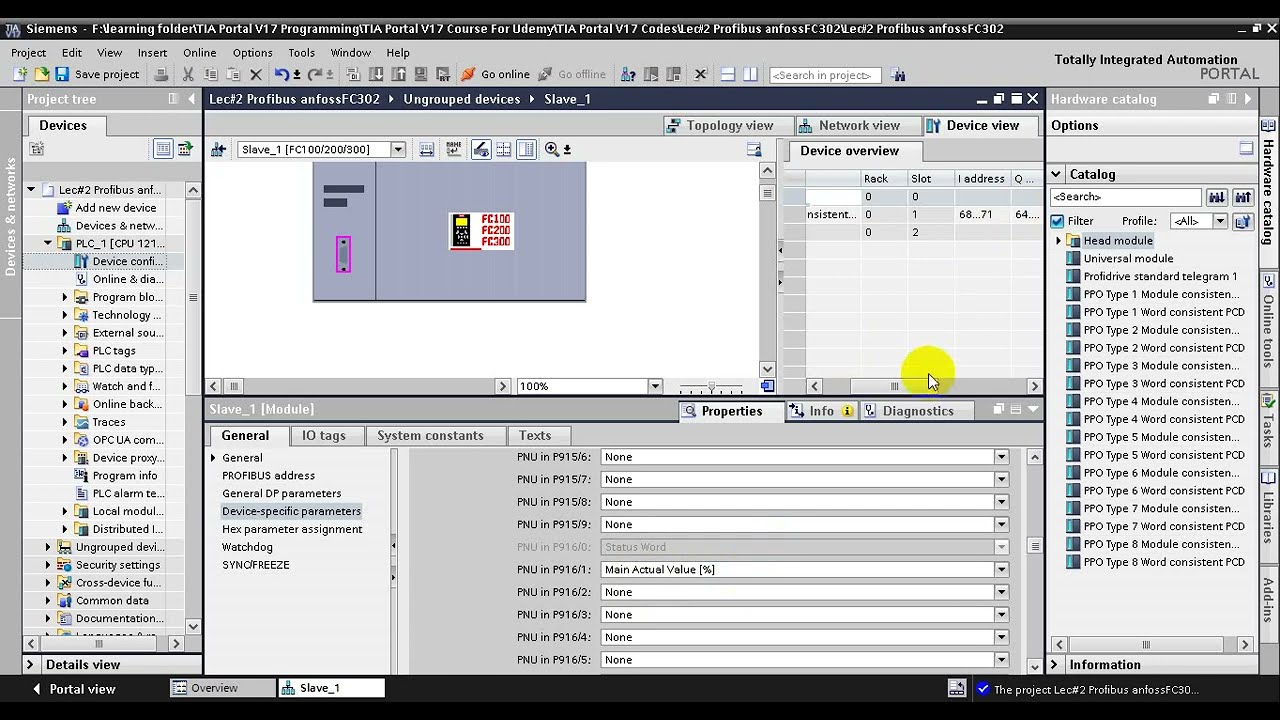Profibus Communication in TIA Portal