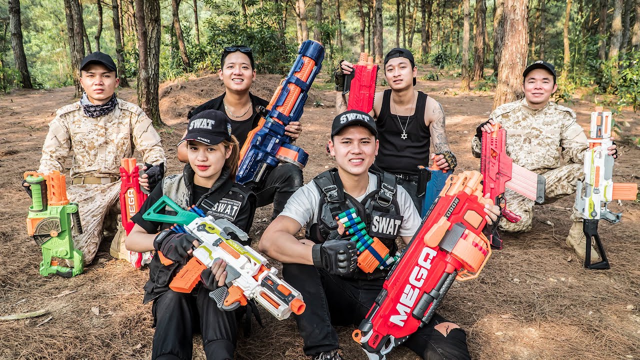 Игра LTT ​​Nerf War: Mercenary Quest Warriors SEAL X Nerf Guns Fight Mr Zero Scazy Infiltrate Lair 2