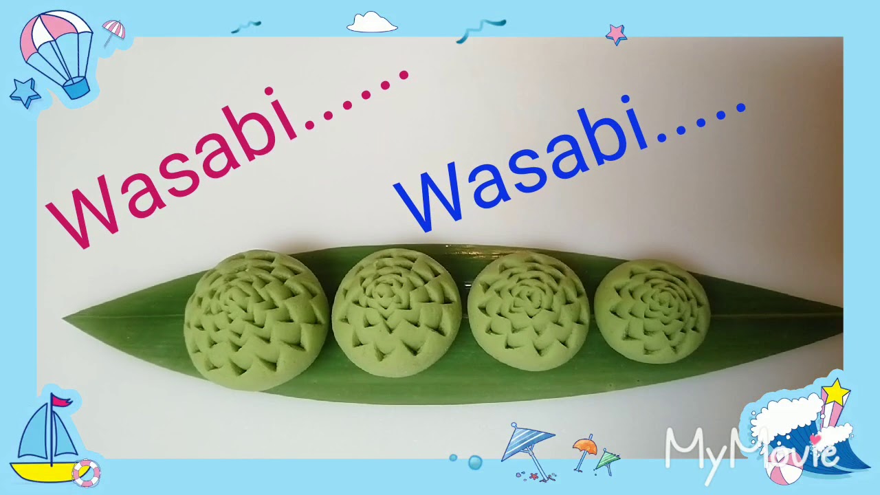 How to make Wasabi flower and Bamboo leaf garnish