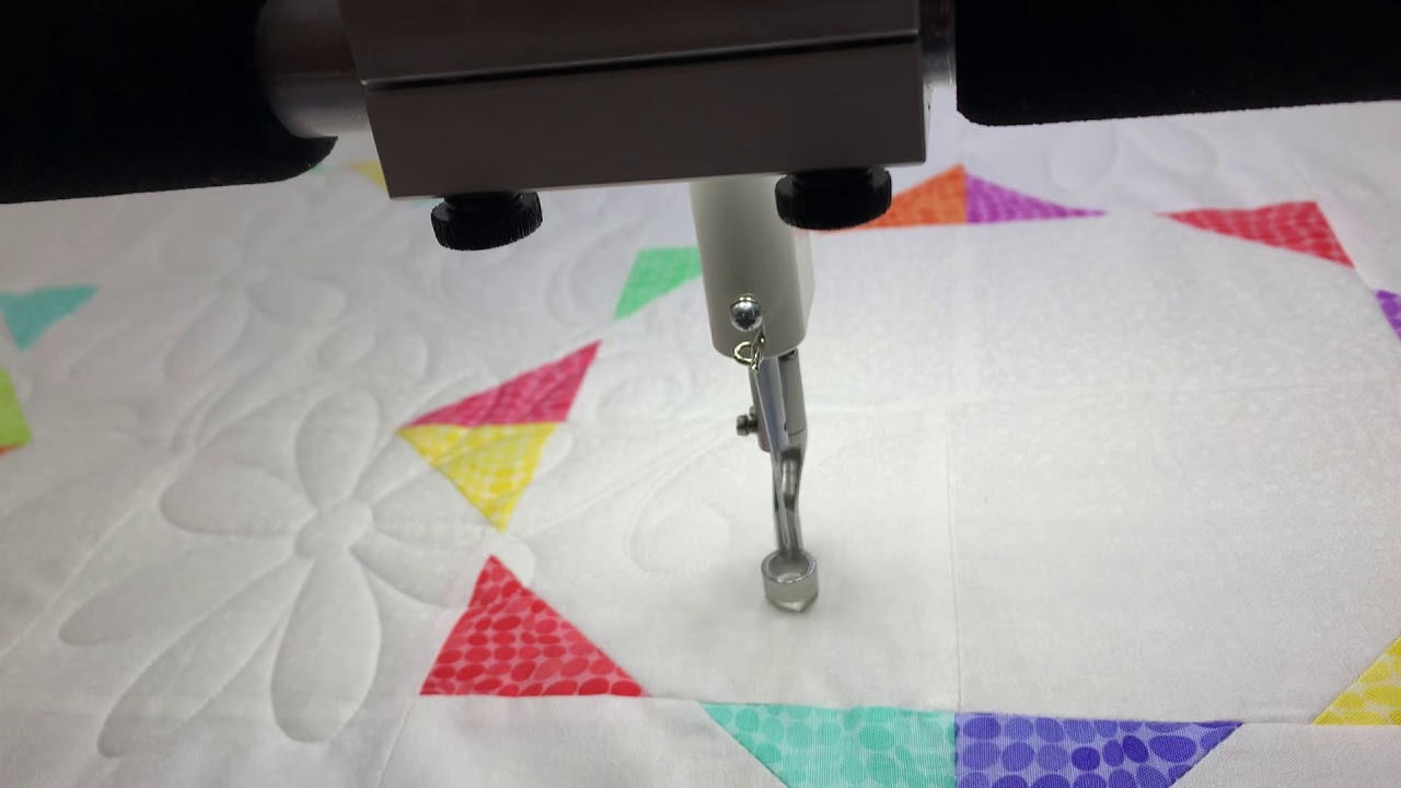 Forget me knot pantograph pattern on my APQS Millennium with Quiltpath