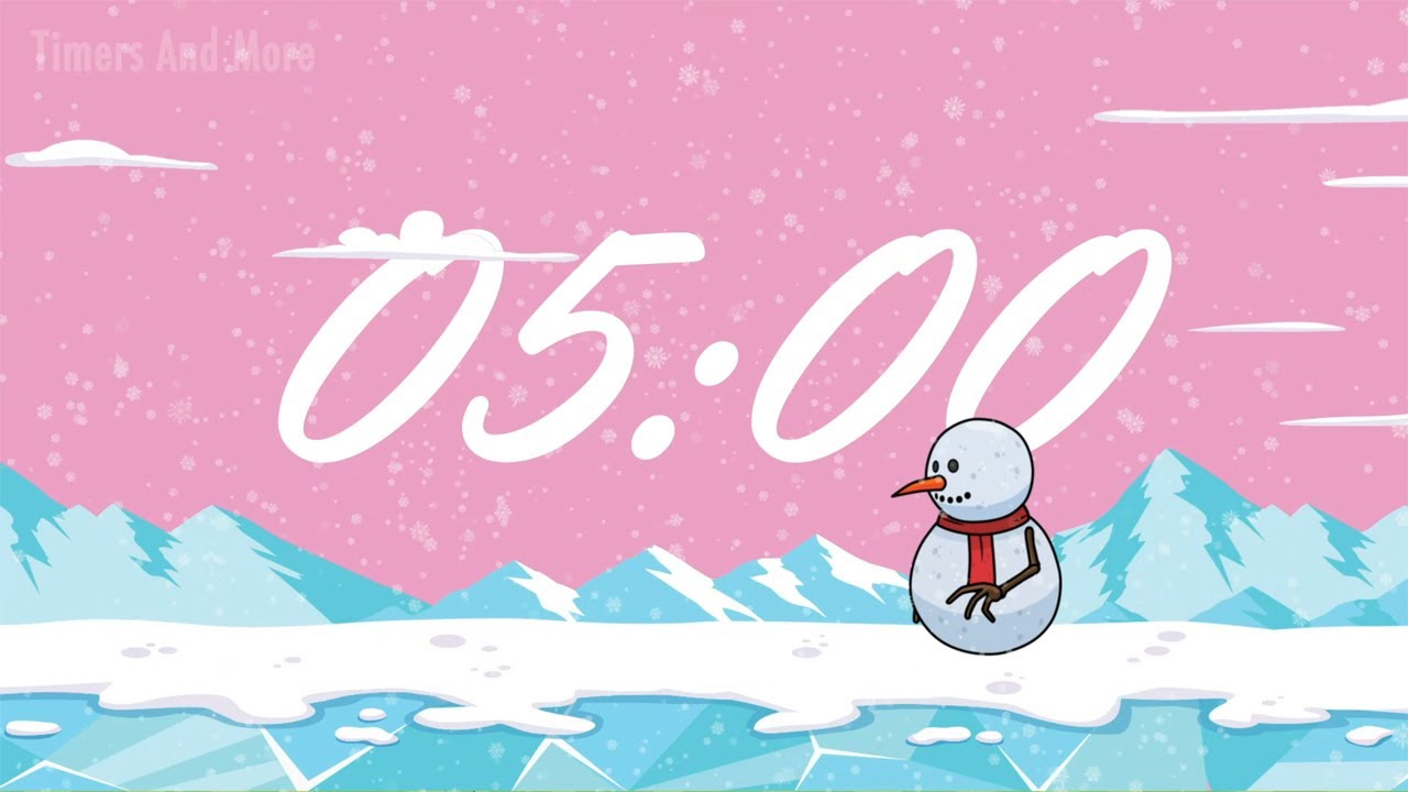 5 Minute Timer Snowman [🎵 WITH MUSIC 🎵]
