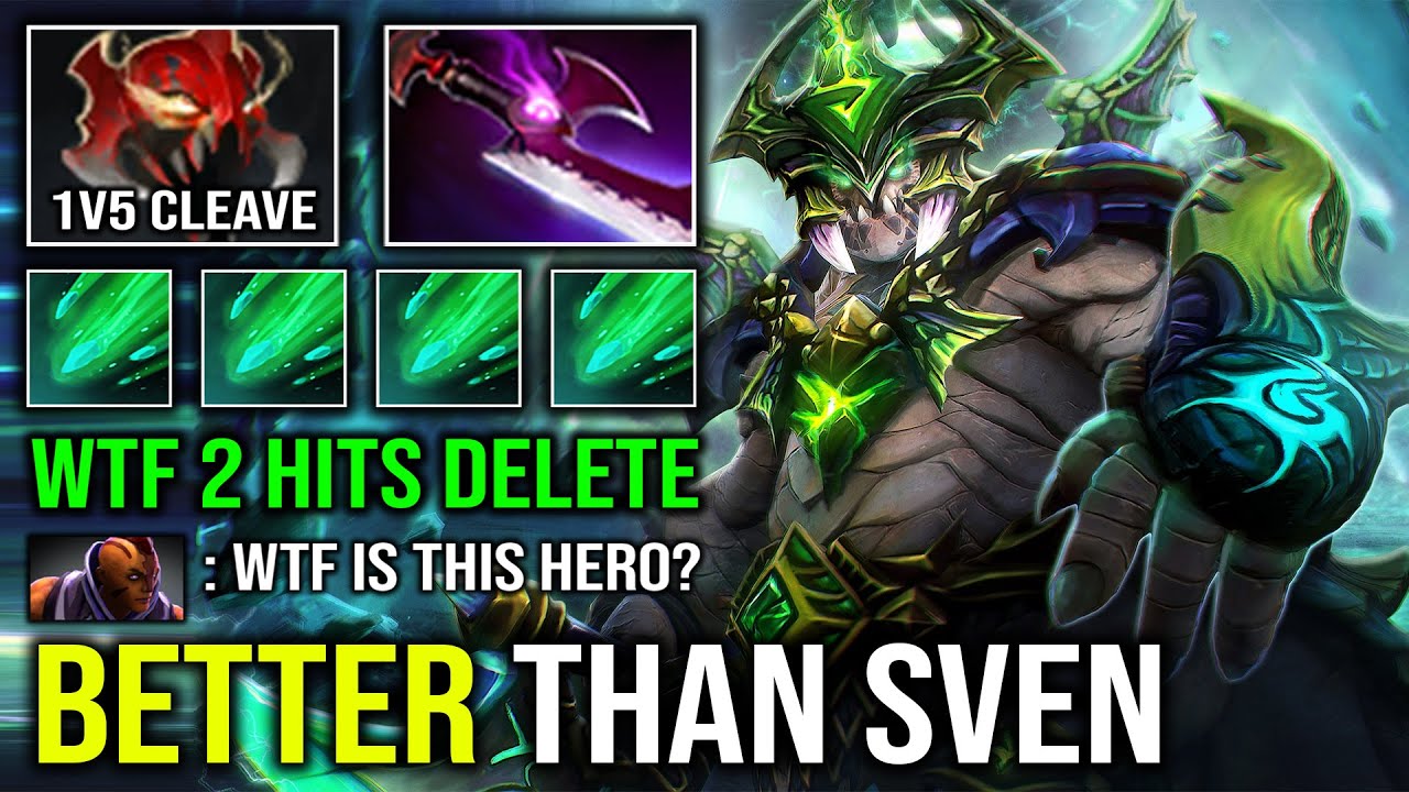 This HERO Is Better Than Sven - WTF 2 Hits Delete Support 1v5 Cleave Solo Mid Underlord Dota 2