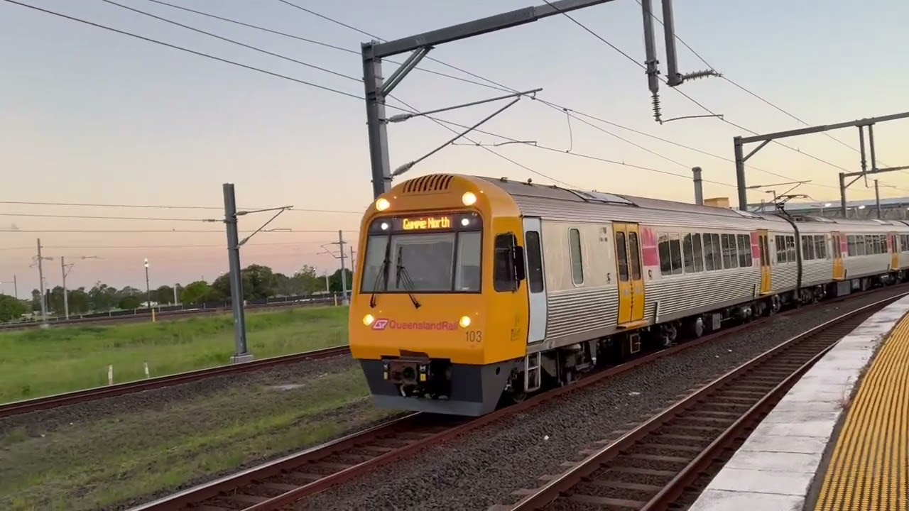(Hornshow) Gympie North IMU103 Departing Petrie Train Station Platform 2
