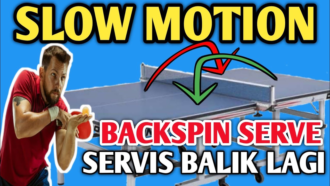 Slow motion Table Tennis Backspin Serve ‼️ Servis Balik Lagi gerak Lambat #tabletennis #pingpong