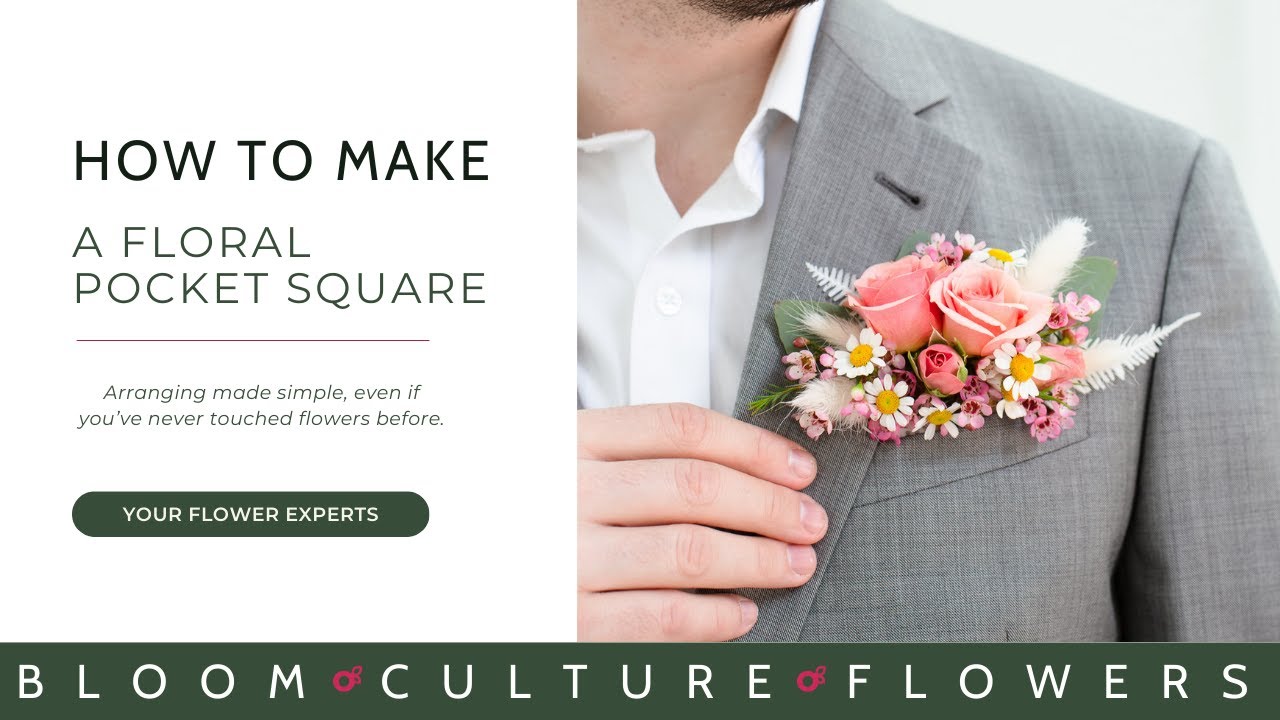 DIY Flower Pocket Square by Bloom Culture Flowers