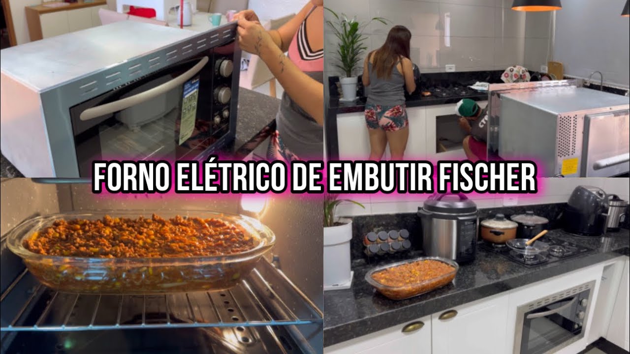 Instalamos o forno elétrico de embutir - cozinha dos sonhos quase pronta 🏠 fiz lasanha pra testar