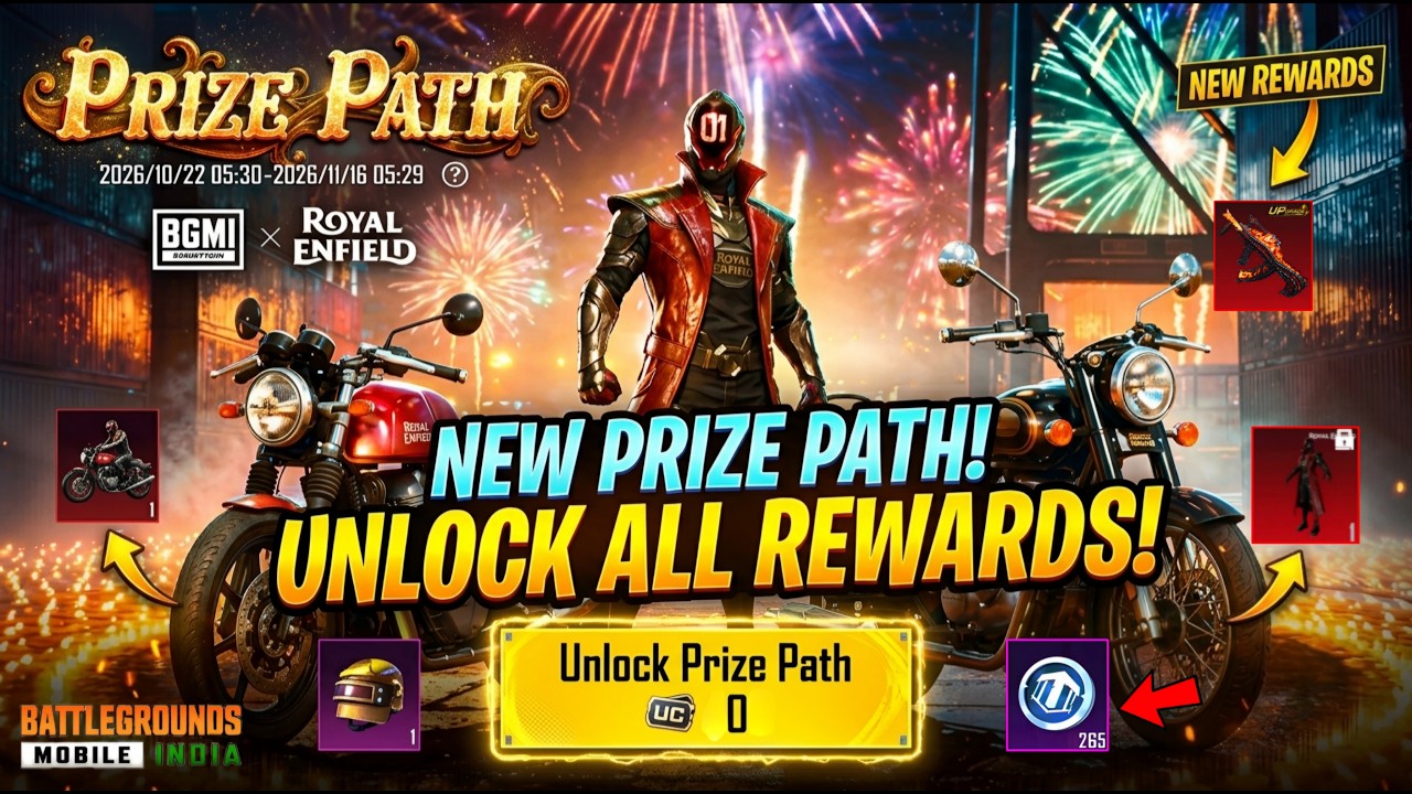 Bgmi New Prize Path Event | New Prize Path In Bgmi | Royal Enfield Prize Path | Bgmi New Update