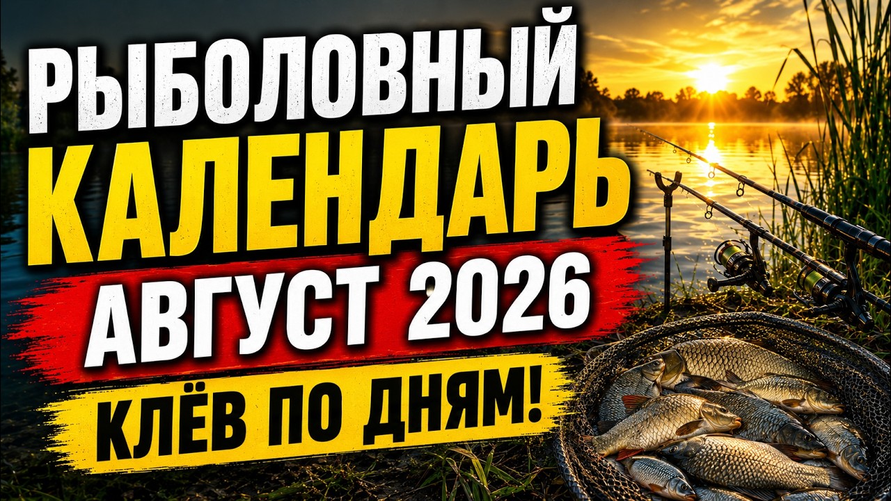 FISHING CALENDAR. AUGUST 2026. BITE FORECAST BY DAY. BAIT GUIDE BY DAY.