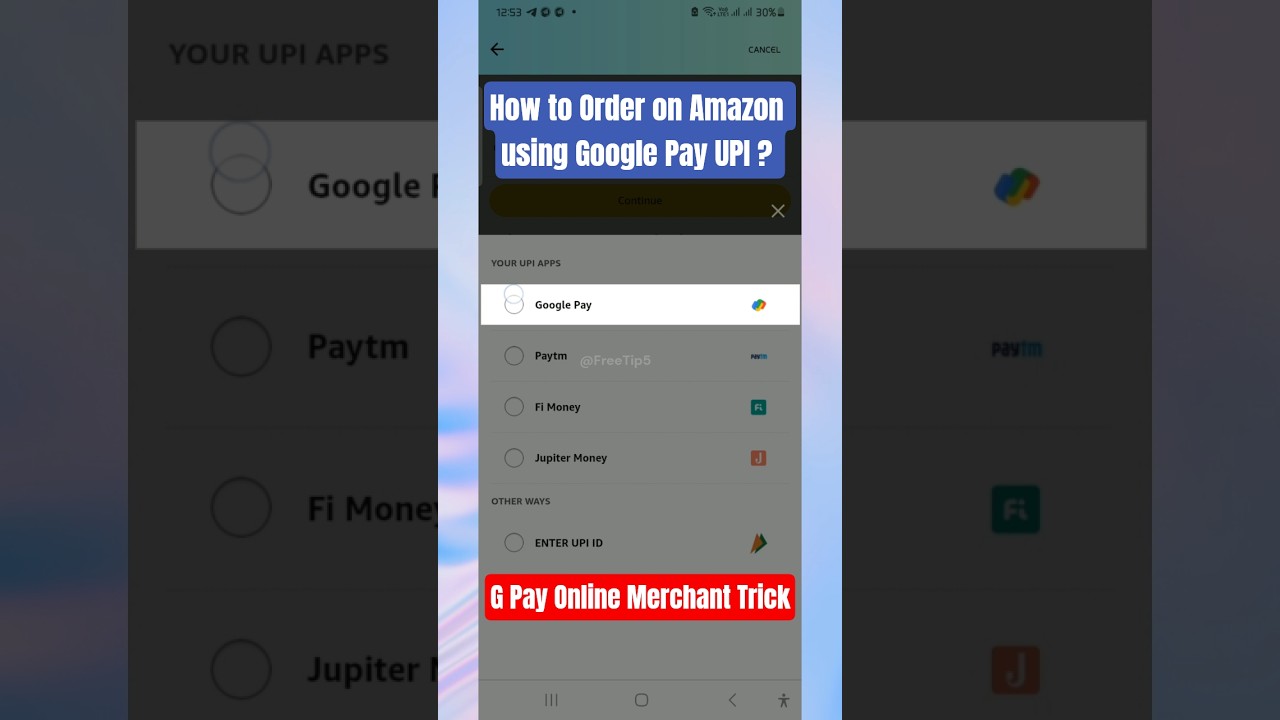 How to Order on Amazon via Google Pay UPI ? || GPay Online Merchant Trick #2025 #shorts #amazon