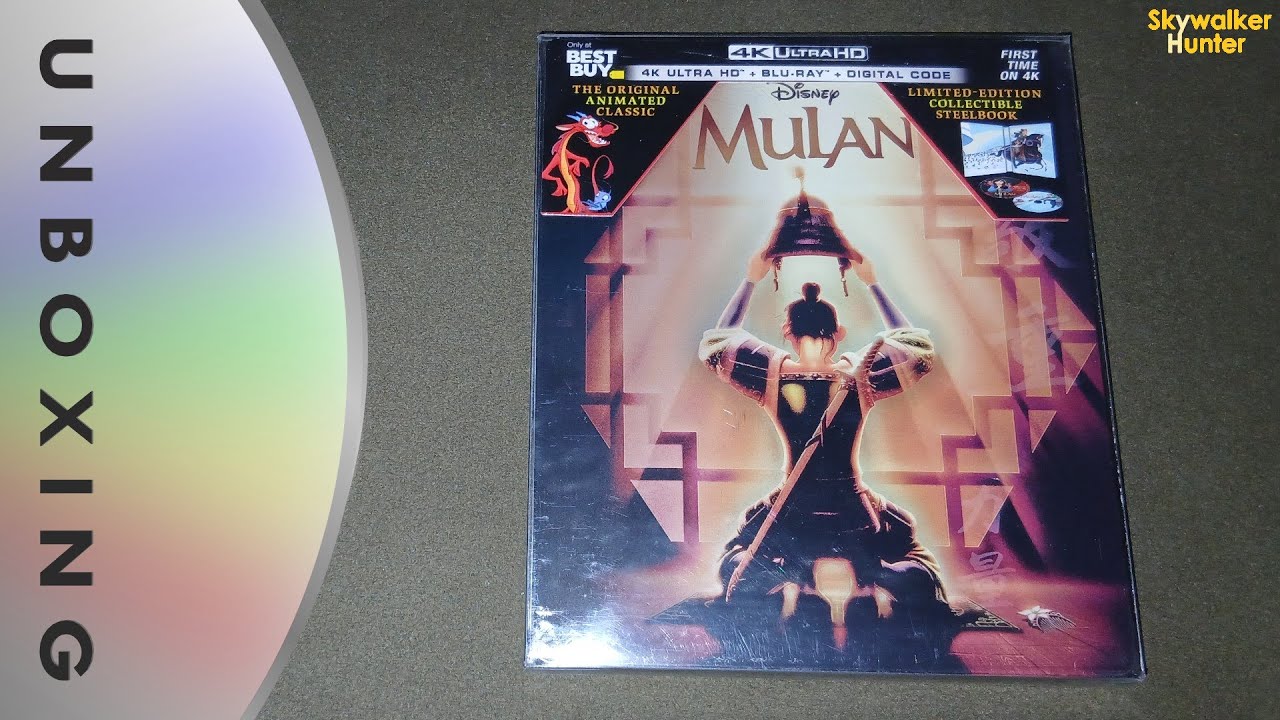 Disney Mulan 4K Bluray Steelbook Unboxing