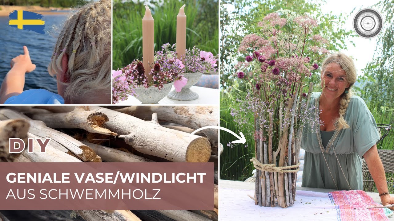 DIY XXL Vase aus SCHWEMMHOLZ