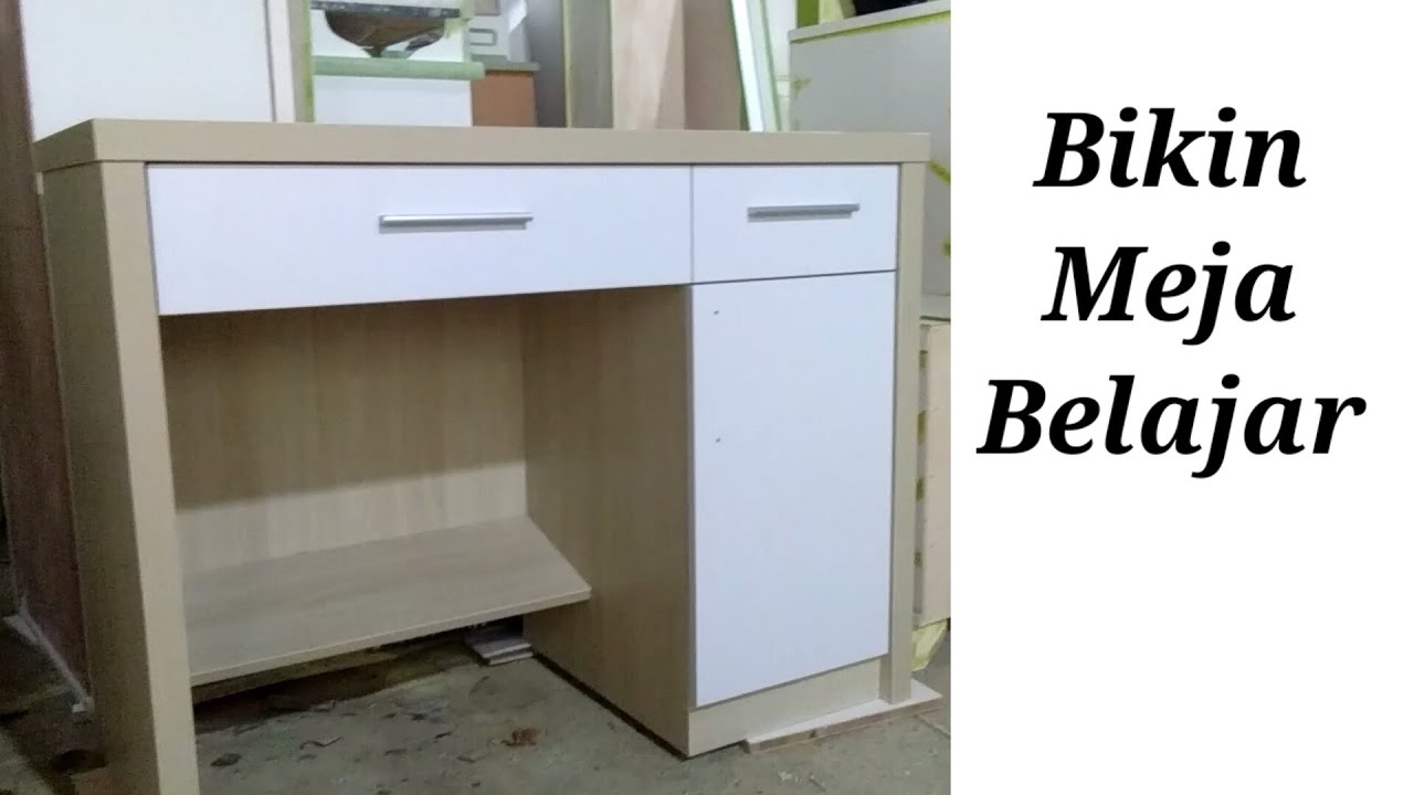 MEMBUAT MEJA BELAJAR MENGGUNAKAN TRIPLEK - DIY desk #woodworking #furniture, #handicrafts