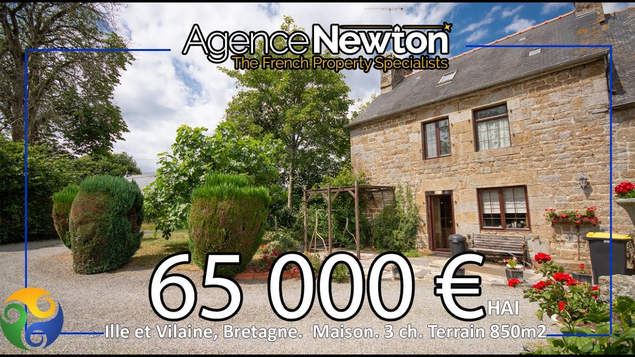 Stone  cottage for sale in brittany france. Semi-detached.To renovate.