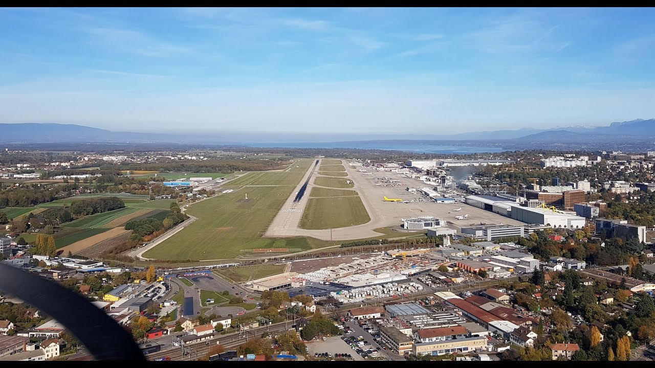 Décollage de Yverdon aérodrome LSGY et atterrissage à Genève-Cointrin (LSGG)