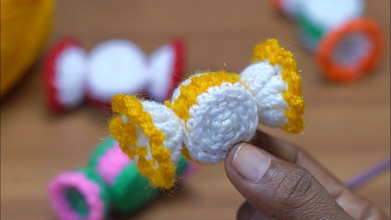 Chocolate Candy knitting #knitting a sweet candy #crochet handwork @saritascreation