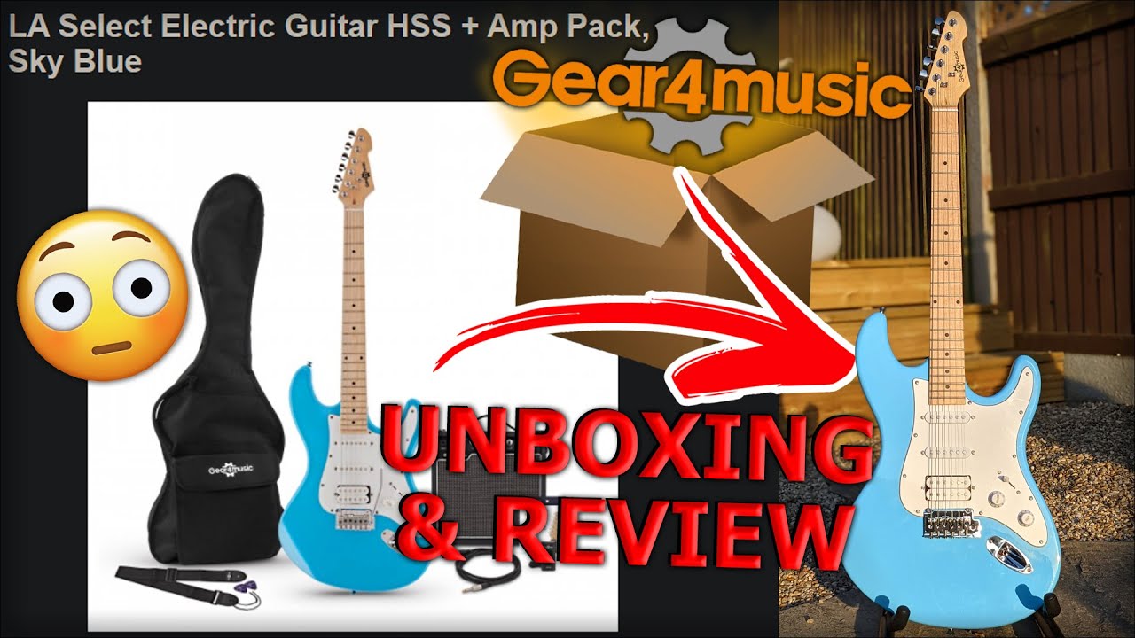 Gear4Music - LA Electric Guitar & AMP *UNBOXING & REVIEW*