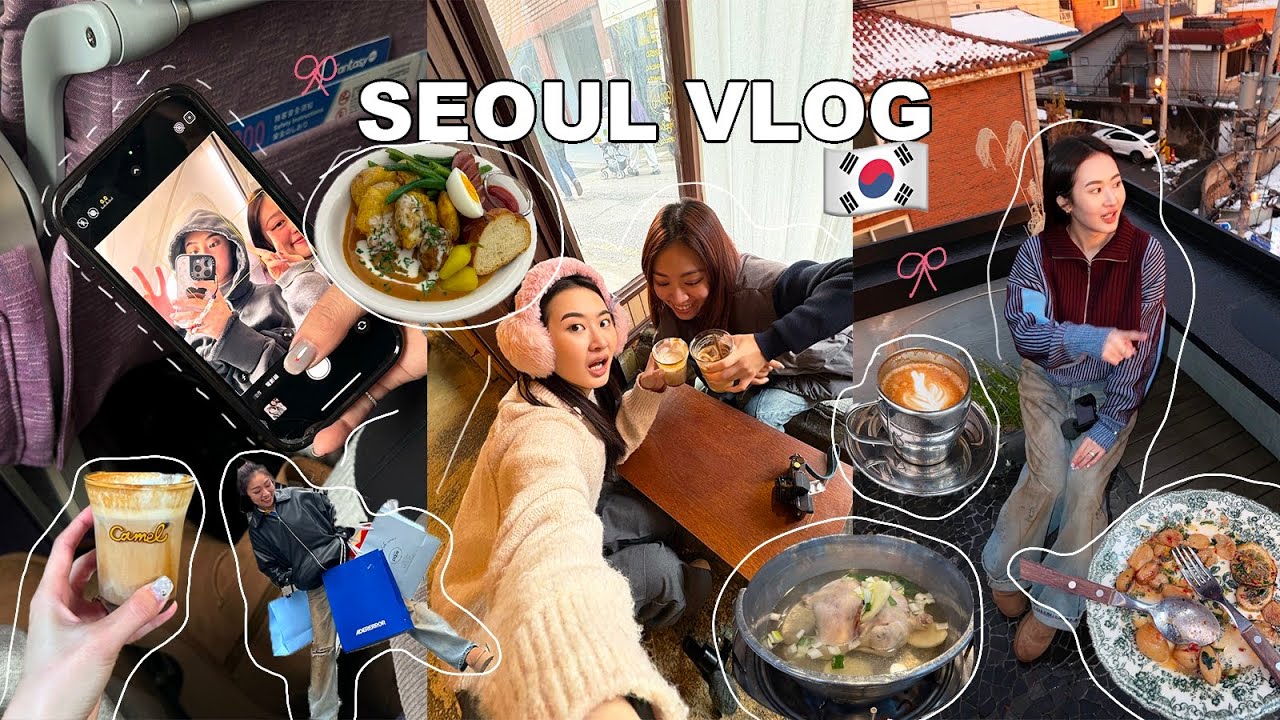 首爾VLOG🇰🇷跟梅根的快閃之旅！漢南洞逛街/狎鷗亭排隊午餐/超質感夕陽咖啡廳/布帳馬車吃烤腸/購物分享✨