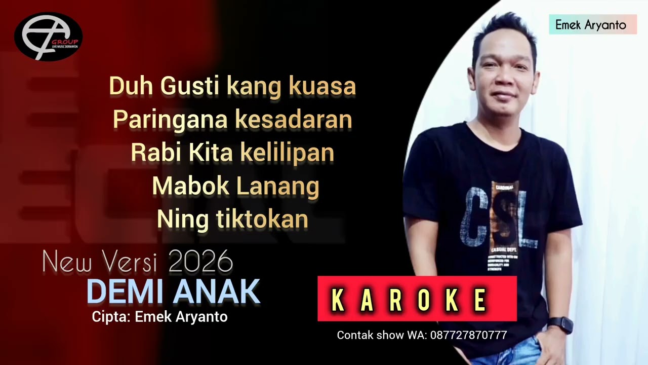 DEMI ANAK [Karaoke] EMEK ARYANTO 