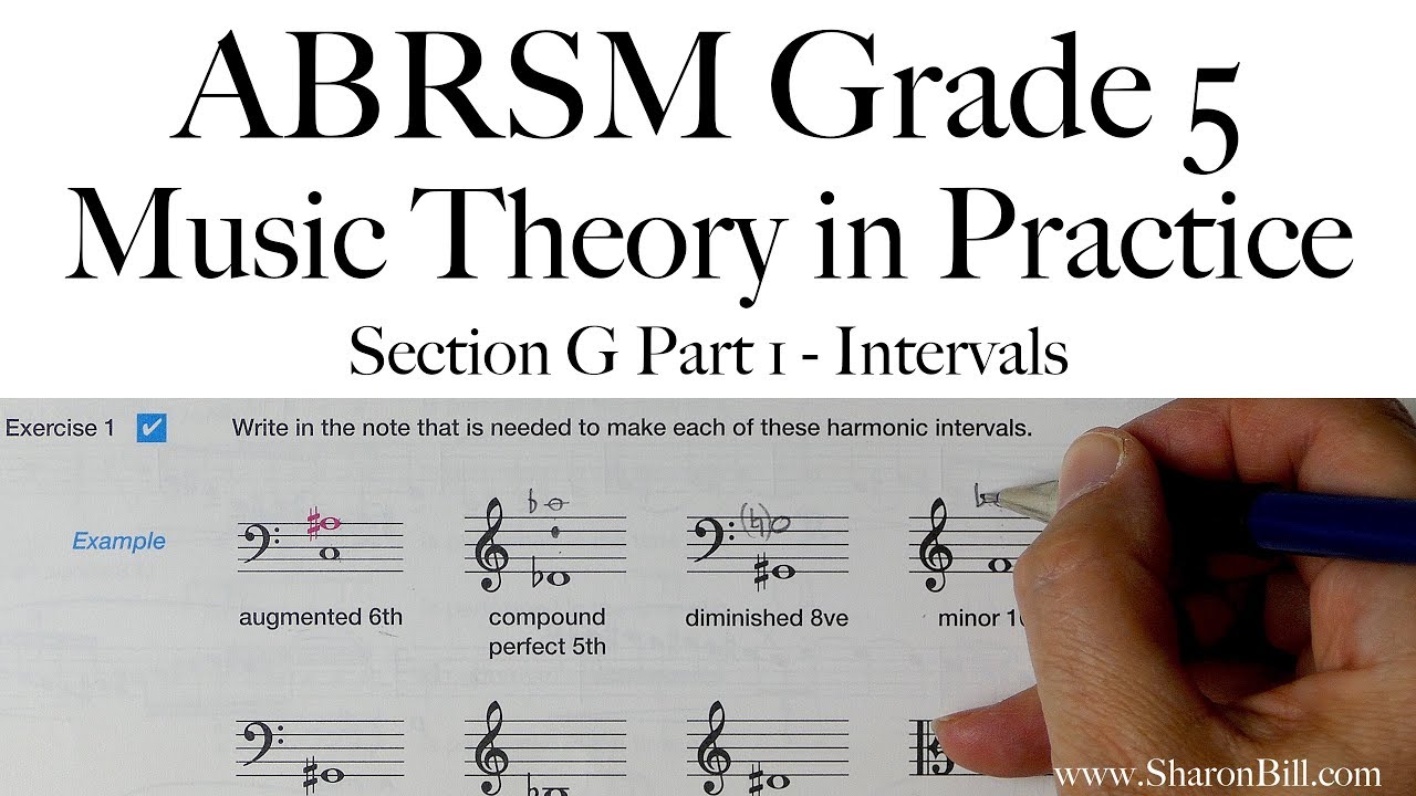 ABRSM Music Theory Grade 5 Section G Part 1 Intervals with Sharon Bill