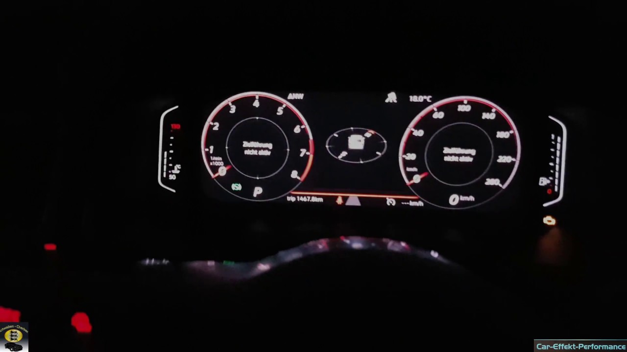 VW Polo GTI 2.0L TSI 2018 Ambientebeleuchtung Check, Ambient lighting, Innenbeleuchtung bei Nacht