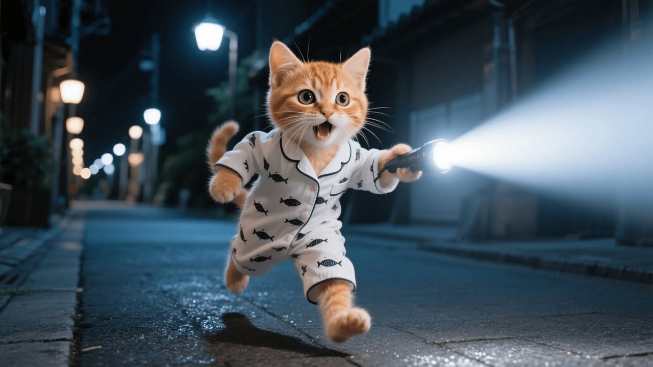Mama Cat Saw a Ghost While Buying Snacks—Brave Ginger Kitten Chased It Away | Funny Cat Videos 🐱👻