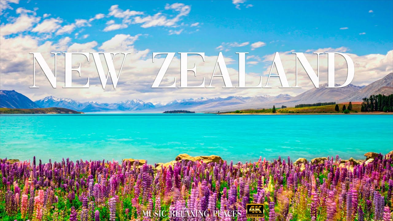 New Zealand 4k - Relaxing Music, Calm Music, Study Music - 4K Video UltraHD