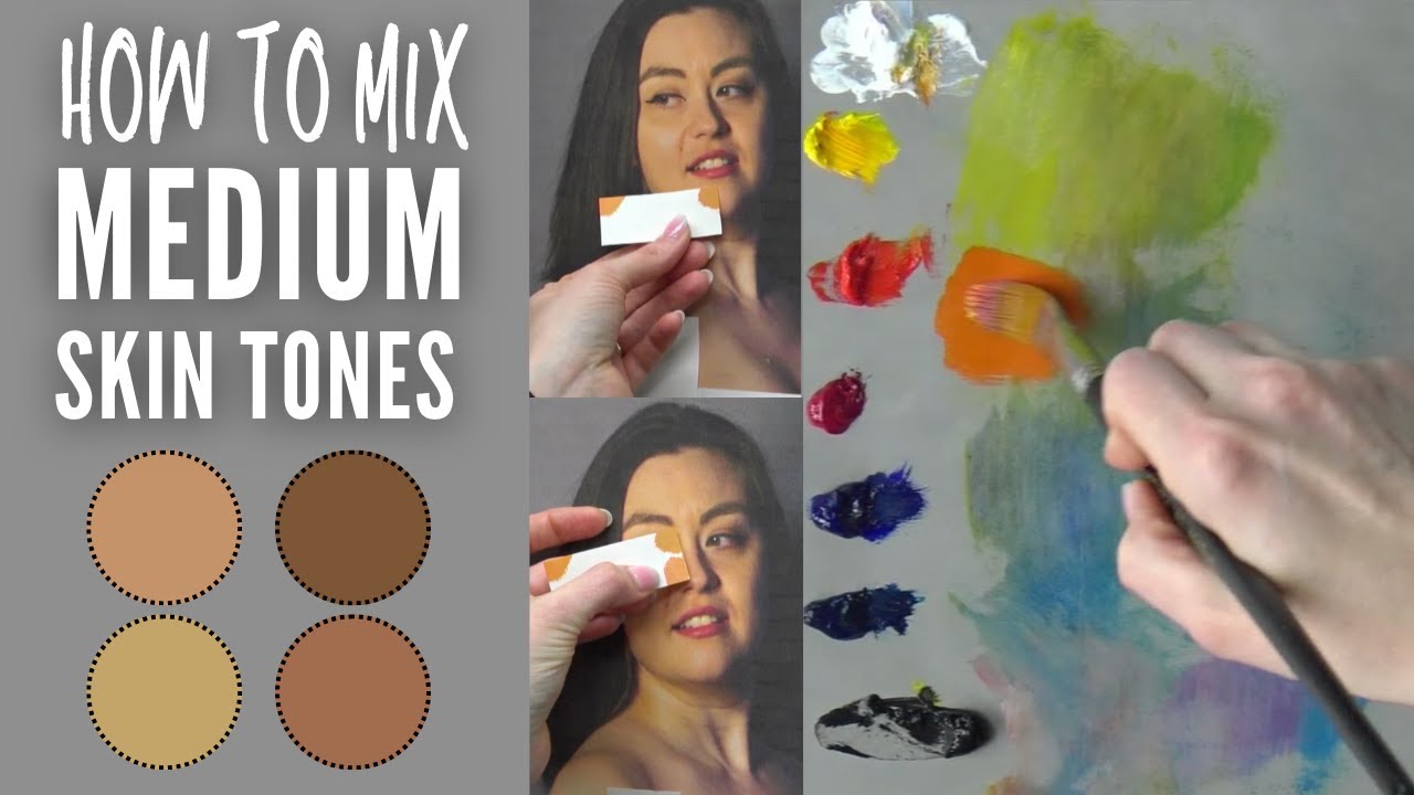 How to Mix Medium Skin Tones Paint Mixing Demo