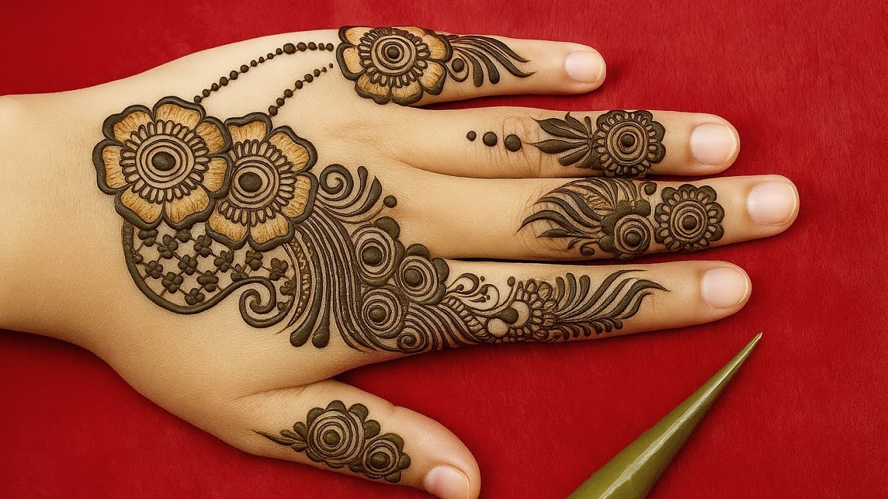 Simple Arabic Belt | #mehndi #henna #hennadesign #mehendispark #easy 