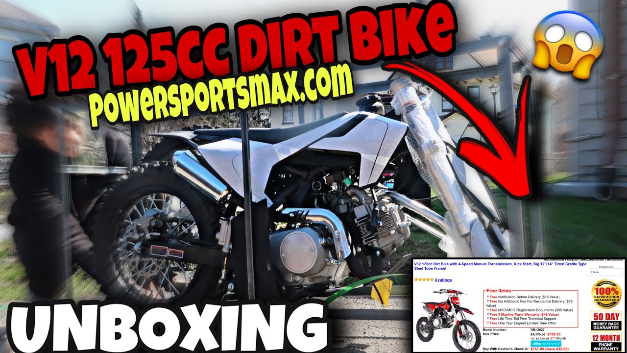 PIT BIKE UNBOXING V12 125cc PIT BIKE | AND TEST RIDE