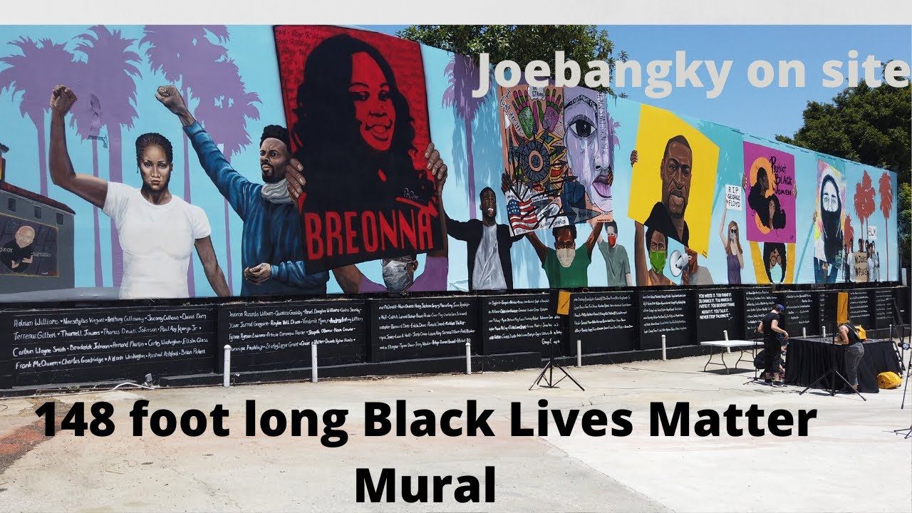 Massive 148 foot Black Lives Matter Mural on Hollywood
