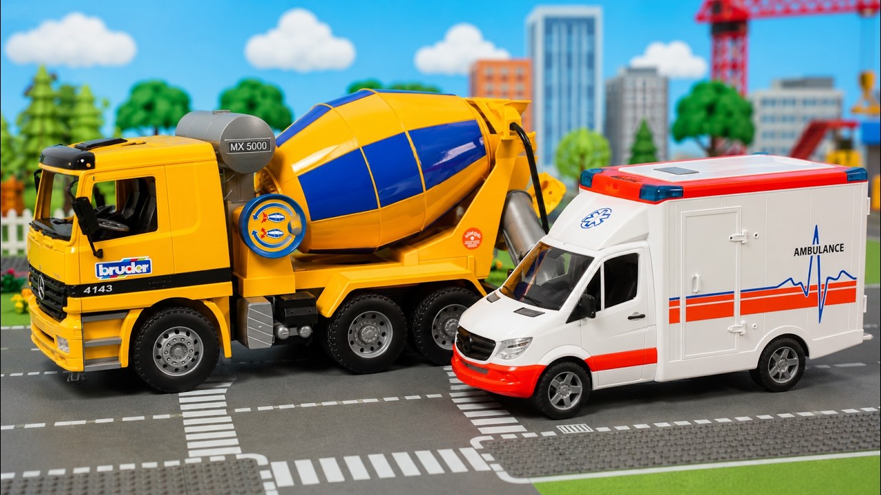 Police Cars Jeep - Play with Bruder Toys Vehicles
