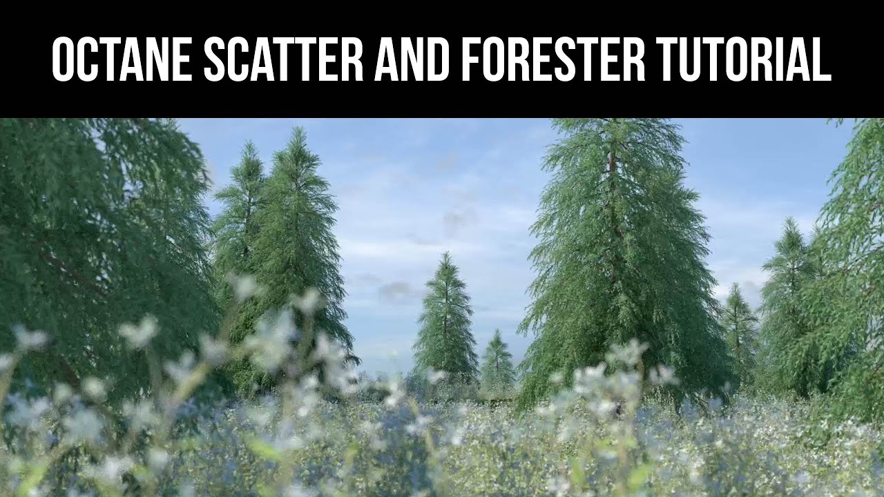 Cinema 4D Tutorial Create a Forest Scene with Octane Scatter and Forester