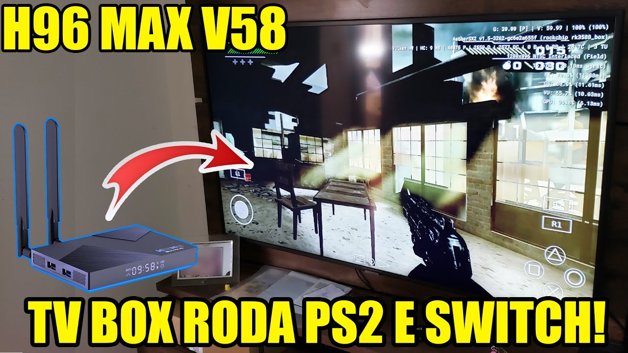 H96 MAX V58 é a TV BOX MAIS POTENTE! RODA PS2 e SWITCH! UNBOXING e TESTES INICIAIS! TV BOX RK3588