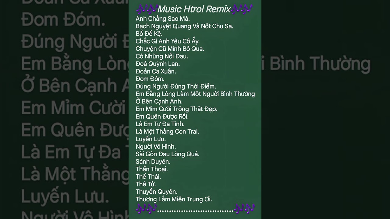 Nhạc Trẻ Htrol Remix.