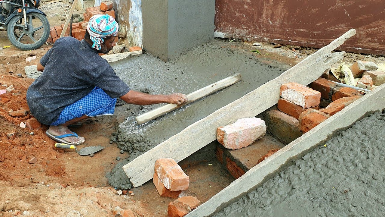 Ramp with Stairs Concrete_Front Gate Ramp Concrete with Steps|Ramp Construction