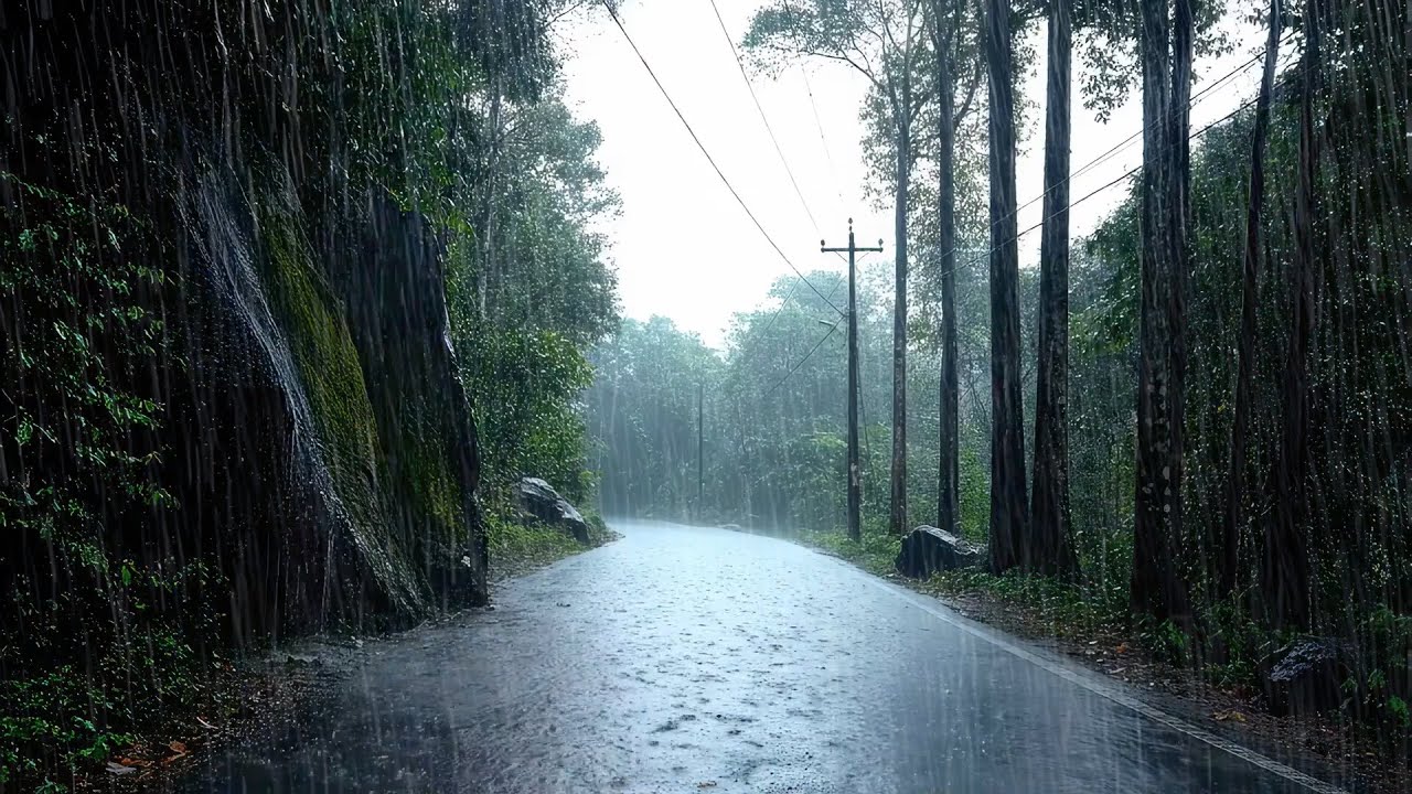 Beat Insomnia in 5 Minutes with Soothing Road Rain Sounds for Sleep and Relax Your Mind
