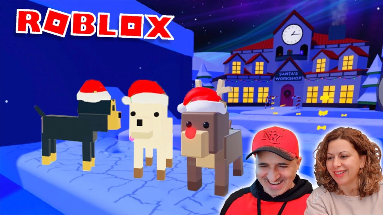 Los Polo se enfrentan a el Oso Polar loco en Pet Story Christmas Roblox