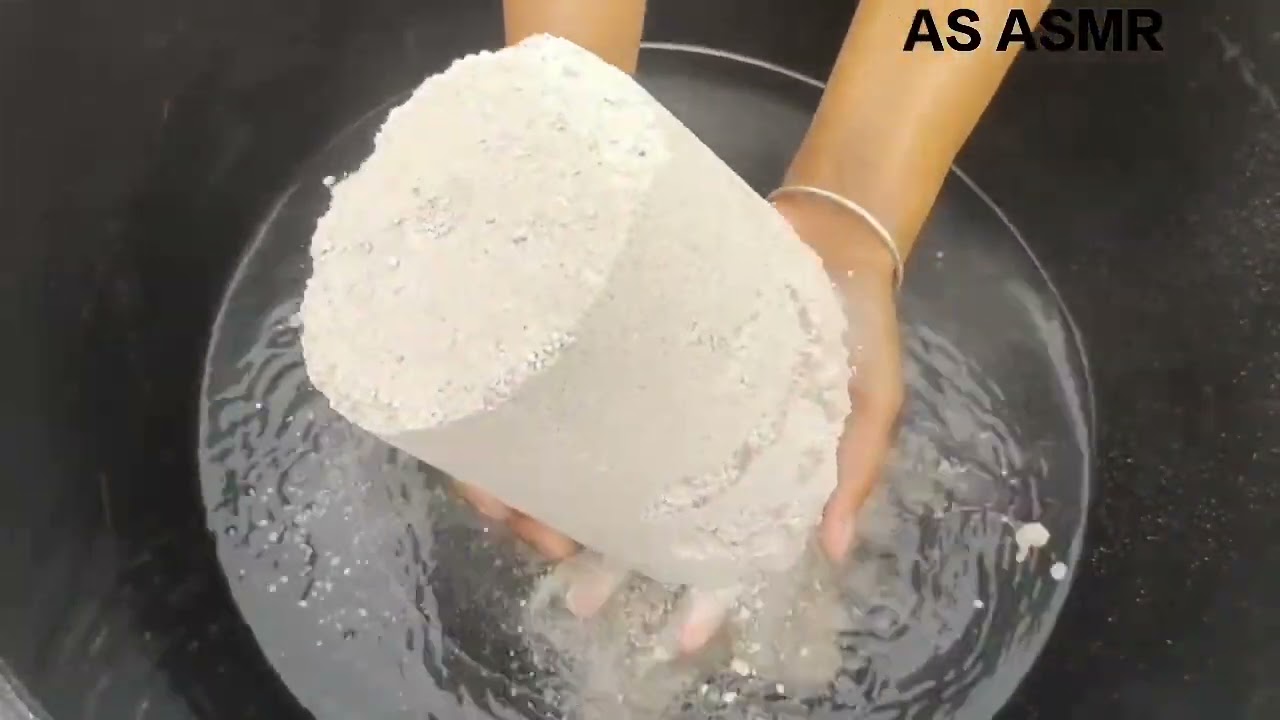 ||ASMR|| Soft dusty white sand cement crumbling dry/water 💦💦 ||satisfyingvideo||