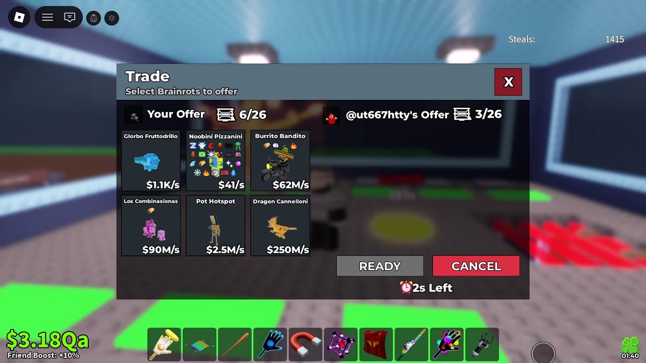 Trading STEAL A BRAINROT LOOKING FOR dragon