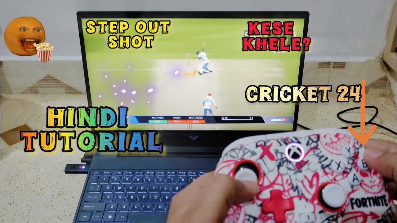 Step out shot kese khele cricket 24 Game me | Hindi Tutorial 
