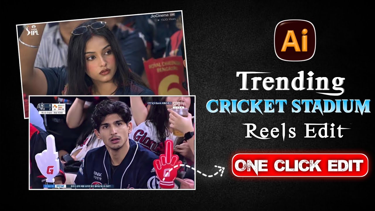 Instagram Trending IPL Broadcast Ai video editing | How to create IPL Stadium Broadcast Video