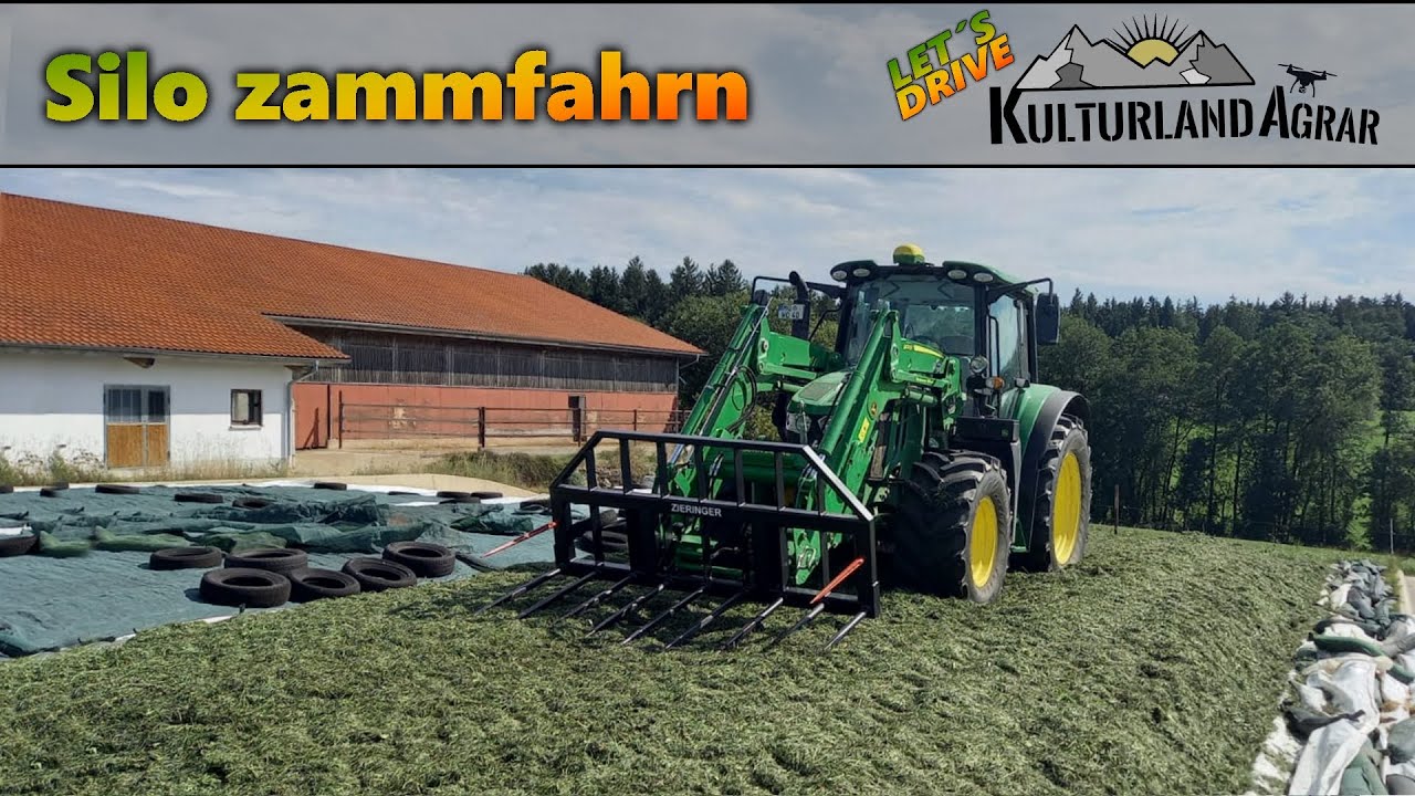 Silo Zammfahrn | Silo Festfahren | Letzter Schnitt Gras | Silo Verdichten | Silo walzen | Silogabel