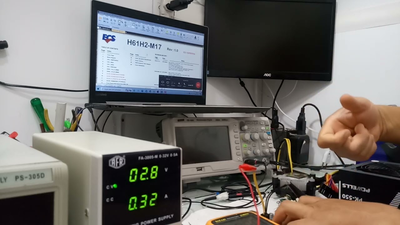 👉 ANÁLISE E REPARO DE PLACA MÃE COM EXPLICAÇÃO