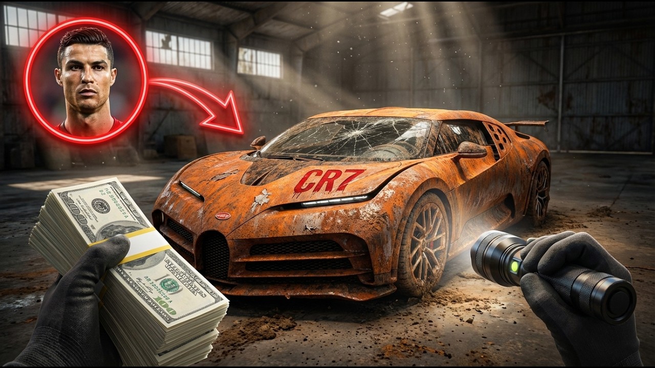 I Found Cristiano Ronaldo's $9M Bugatti Trashed in a Hangar! | Full ASMR Car Restoration