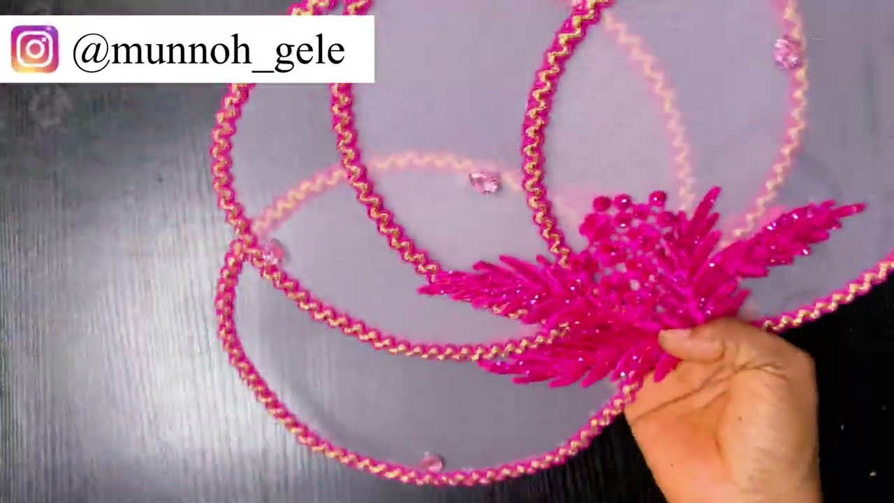 HOW TO MAKE 3D HALO BRIDAL FAN |munnoh