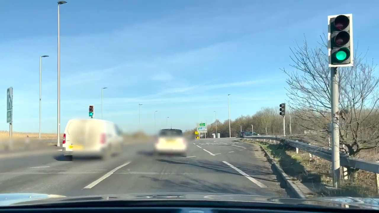 Cambridge, Milton roundabout from Cambridge to A14E Newmarket 4th exit
